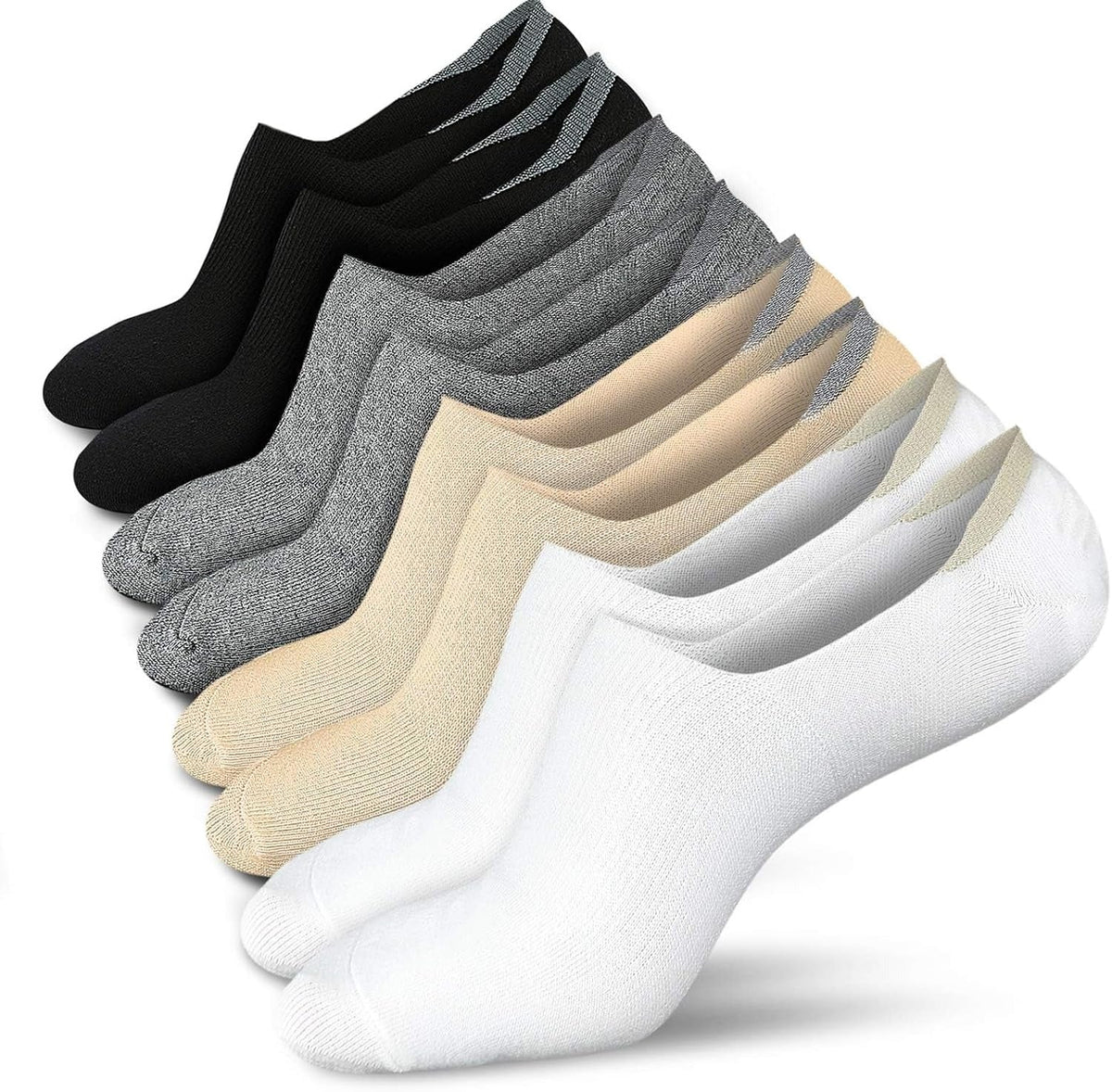 No Show Socks Women Low Cut Ankle Socks Non Slip 4/8 Pairs
