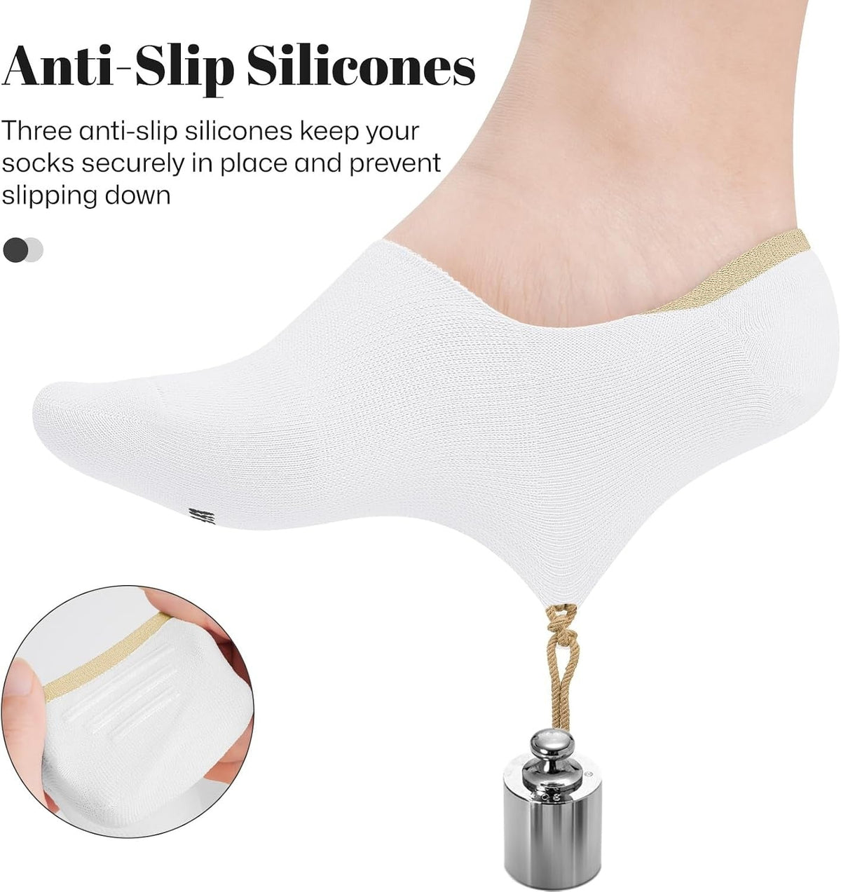 No Show Socks Women Low Cut Ankle Socks Non Slip 4/8 Pairs