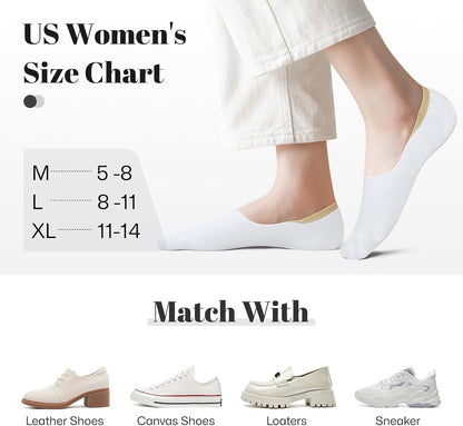 No Show Socks Women Low Cut Ankle Socks Non Slip 4/8 Pairs