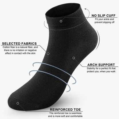 8 Pairs Ankle Socks for Women - Non Slip Cotton No Show Low Cut Casual Socks
